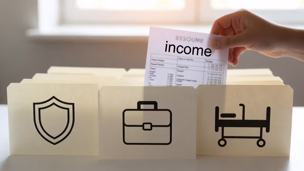 Different products cover different financial hits.