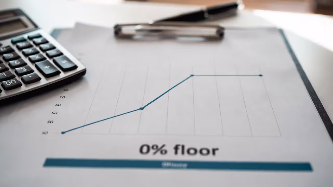 Chart illustrating cap and floor limits in indexed universal life policy